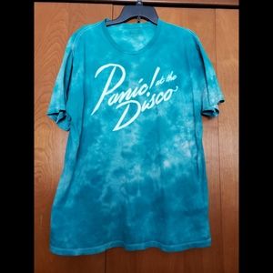 Blue Tie Dye Panic! At The Disco Band Tee